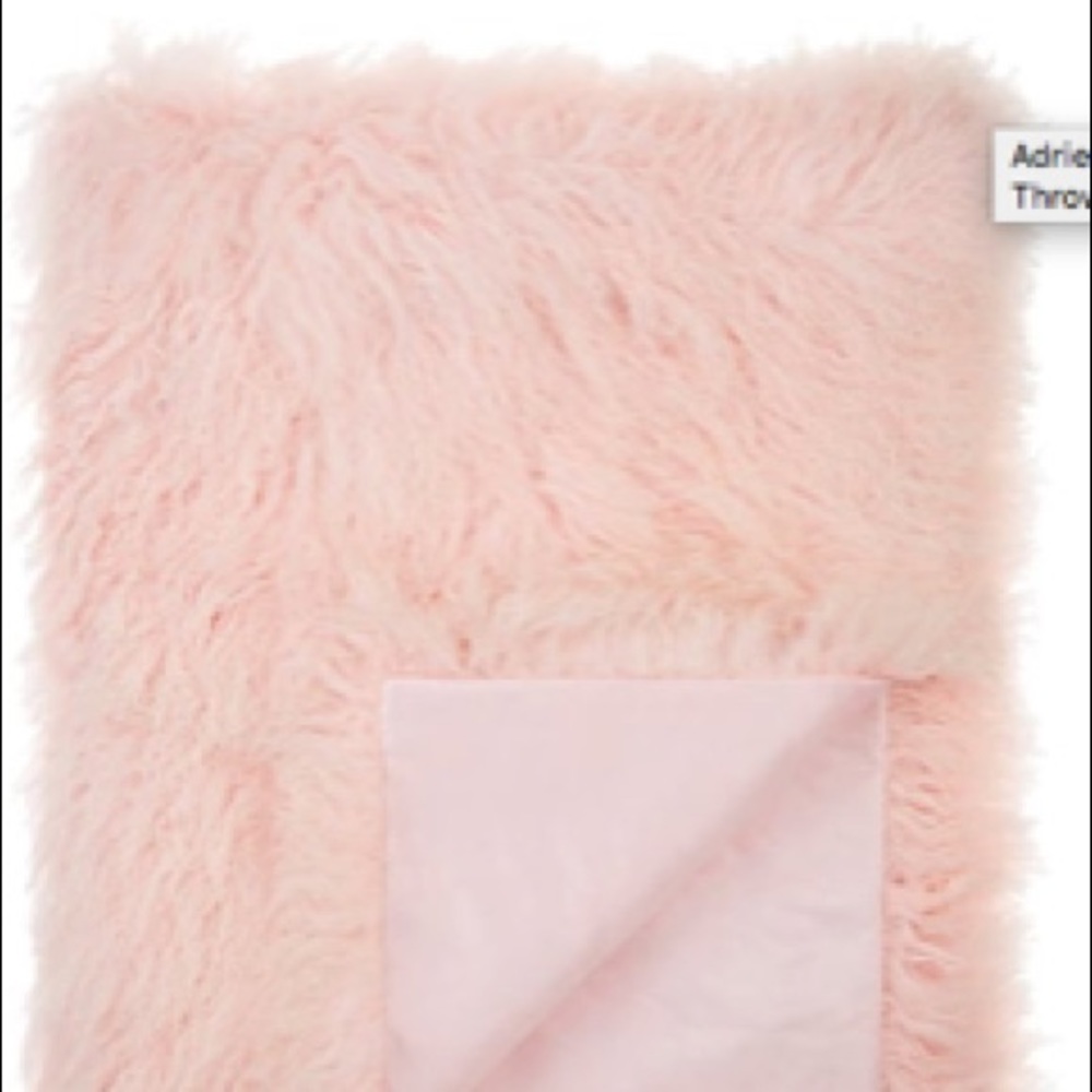 Adrienne Landau Mongolian  Lamb Fur Throw
